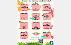 PROGRAMME TERRE DE DRAGON AVRIL-JUILLET